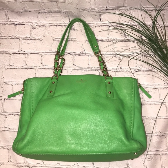 Bags Kate Spade Green Handbag Designer Sz M Poshmark